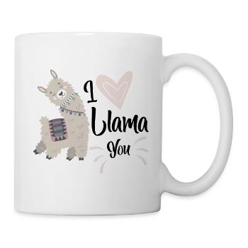 Alpaka Lama Geschenk Geburt Baby - Tasse - Weiß - Rechts