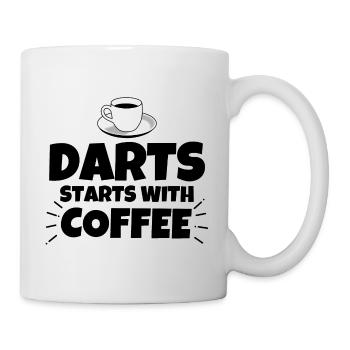 Fléchettes drôles de café - Mug blanc - blanc - Droite