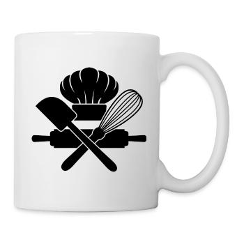 Back- & Gebäckliebhaber, Backwerkzeuge & Utensilien - Tasse - Weiß - Rechts
