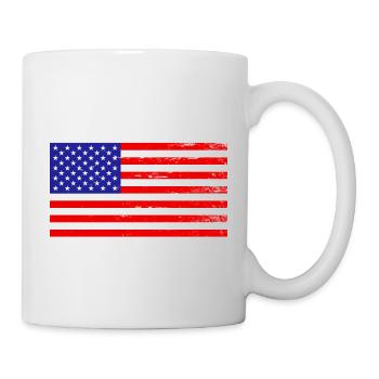 Drapeau de l’Amérique des États-Unis Drapeau - Mug blanc - blanc - Droite