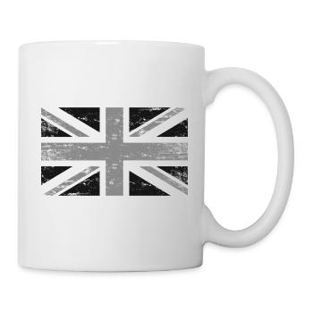 Grey Britain Vintage Flagge Fahne - Tasse - Weiß - Rechts