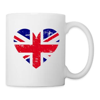 Flag Heart British Flag - Mug - white - Right
