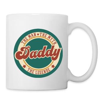 Papa der Mann der Mythos die Legende zitieren Humor - Tasse - Weiß - Rechts