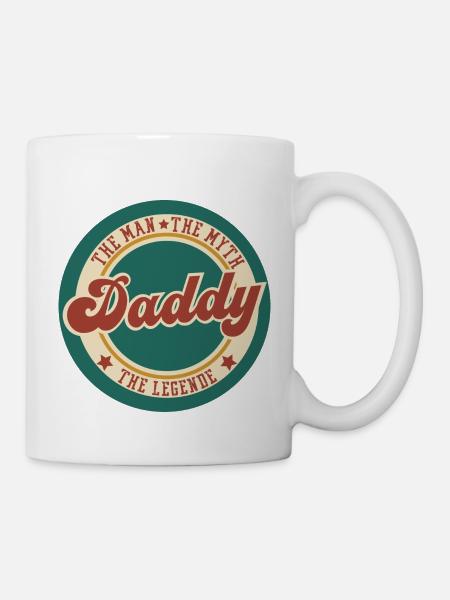 Daddy the man the mythe the legend citation humour - Mug blanc - blanc
