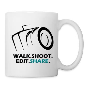 Walk Shoot Edit Share - Tasse - Weiß - Rechts