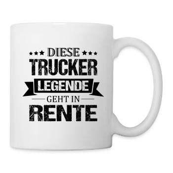 Trucker Legende Rente 2022 Ruhestand Abschied - Tasse - Weiß - Rechts