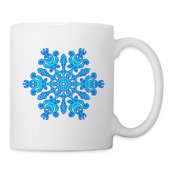 Schneeflocke - Tasse - Weiß - Rechts