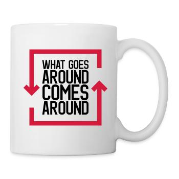 Ce qui se passe autour vient autour - Mug blanc - blanc - Droite