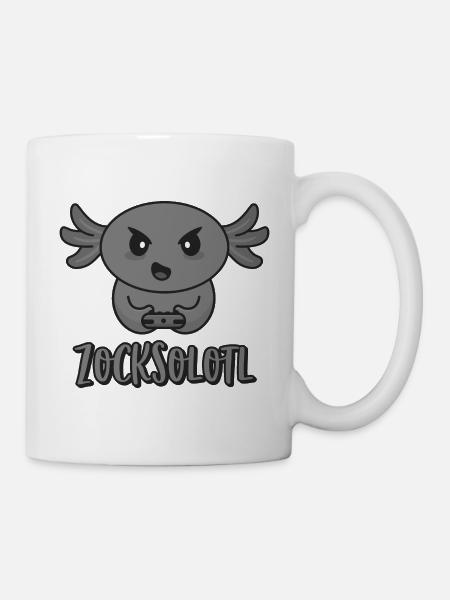 Axolotl Zocker zocken gamer spielen Zocksolotl - Tasse - Weiß