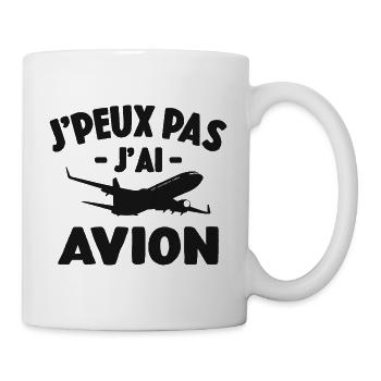 Je Peux Pas J'ai Avion Cadeau D'avion Pour Pilote - Mug blanc - blanc - Droite
