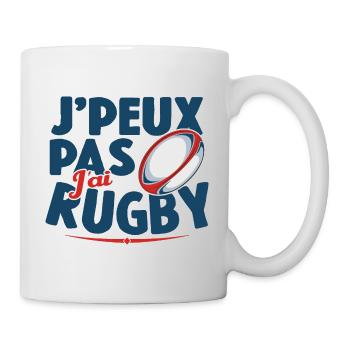 Je Peux Pas J'ai Rugby Cadeau Amoureux De Rugby - Mug blanc - blanc - Droite