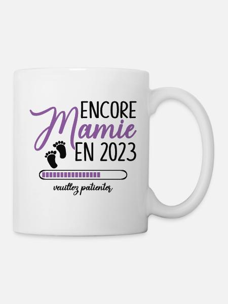 Encore Mamie 2023 Cadeau Future Grand Mère - Mug blanc - blanc