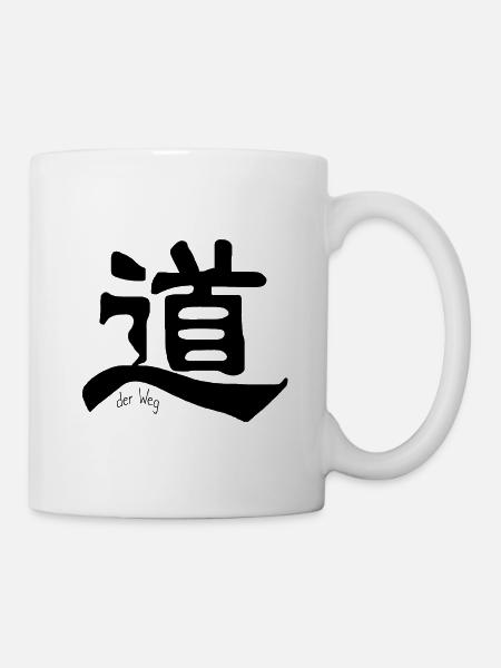 chinesisches Schriftzeichen Weg Dào Kanji Tattoo - Tasse - Weiß