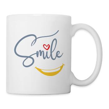 Smile Smile Lettering - Mug - white - Right
