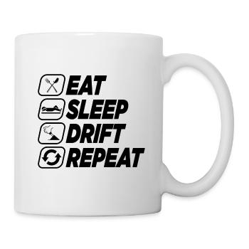 MANGER SOMMEIL DÉRIVE RÉPÉTER - Mug blanc - blanc - Droite