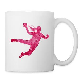 Handball féminin Sport joueuse de hand - Mug blanc - blanc - Droite