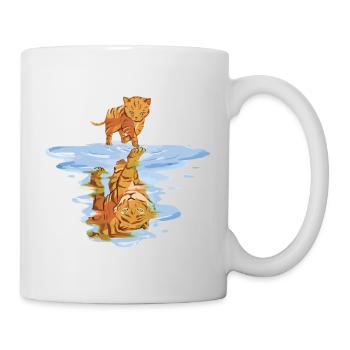 CatReflectTiger Shirt - Tasse - Weiß - Rechts