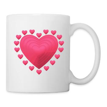 Herz - Pink Heart - Love - Liebe - Geschenkidee - Tasse - Weiß - Rechts