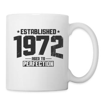 1972 geboren Jahrgang Geburtstag Vintage Geschenk - Tasse - Weiß - Rechts