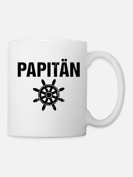 Papitän Boot Vater - Tasse - Weiß