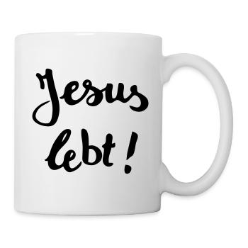 Jesus lebt ! - Tasse - Weiß - Rechts