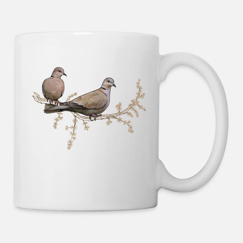 Zwei Täubchen - Tasse - Weiß