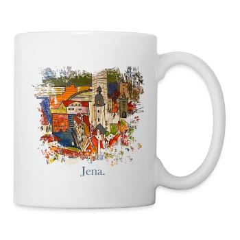 Jena peint à la main Splash - Mug blanc - blanc - Droite