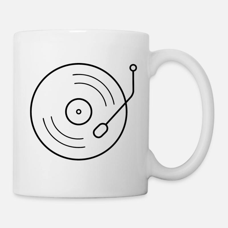 Vinyle de platine vinyle - Mug blanc - blanc