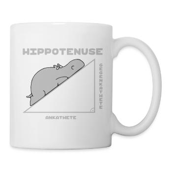 Hippotenuse (Hippo and Pythagoras Edition) - Mug - white - Right