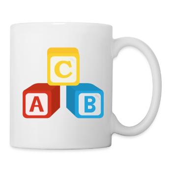 ABC Würfel - Tasse - Weiß - Rechts