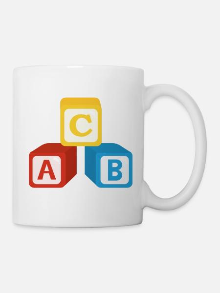 ABC Würfel - Tasse - Weiß