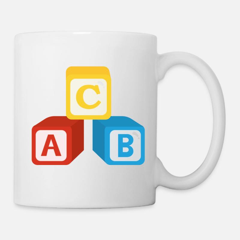 ABC Würfel - Tasse - Weiß