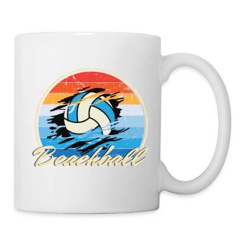 Beachball Ocean vintage ball multi couleur B-Day gif - Mug blanc - blanc - Droite