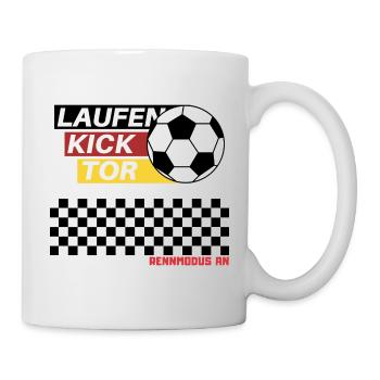 Fußball spielen - Tasse - Weiß - Rechts