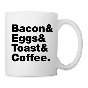 Breakfast (Bacon & Eggs & Toast & Coffee.) - Mug - white - Right