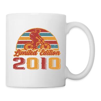 Fahrrad Bike Fahrradfahrer Geburtstag 2010 - Tasse - Weiß - Rechts
