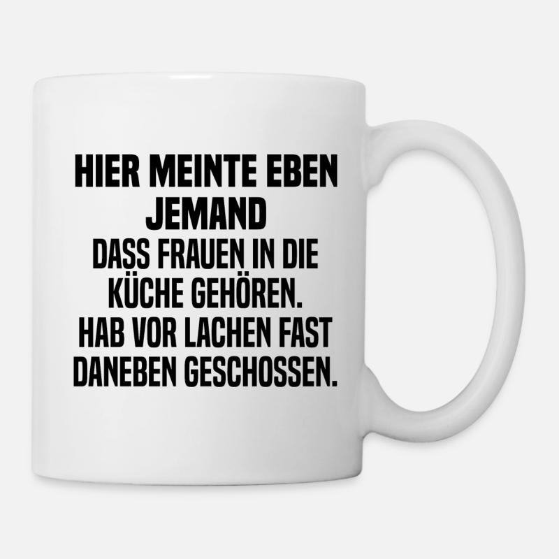 Jägerin Spruch lustige Tasse Geschenk Jägerfrau - Tasse - Weiß