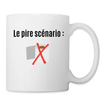 T-shirt humoristique humour drôle toilette - Mug blanc - blanc - Droite
