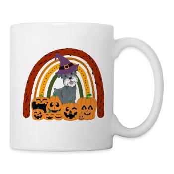 Mignon Schnauzer Halloween Costume Chien - Mug blanc - blanc - Droite