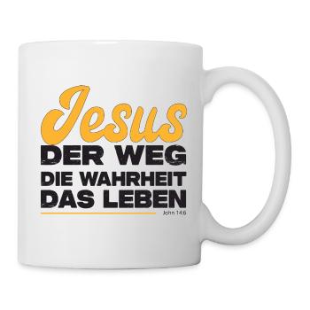 Jesus Der Weg Die Wahrheit Das Leben - Tasse - Weiß - Rechts