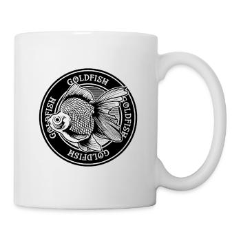 Goldfish Owner Tattoo Style Tropical Fish Aquarium - Mug - white - Right