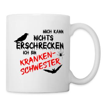 Schrecklose Krankenschwester - Grusel Halloween - Tasse - Weiß - Rechts