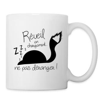 Chat réveil en chargement ! ne pas déranger ! - Mug blanc - blanc - Droite