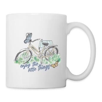 Cyclisme papillon - profitez des petites choses - Mug blanc - blanc - Droite