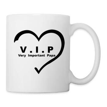 V I P Sehr wichtiges Papa-Herz 01 - Tasse - Weiß - Rechts