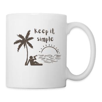 Keep it simple - Tasse - Weiß - Rechts