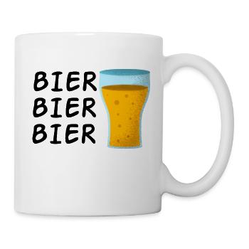 Bier Bier Bier - Tasse - Weiß - Rechts