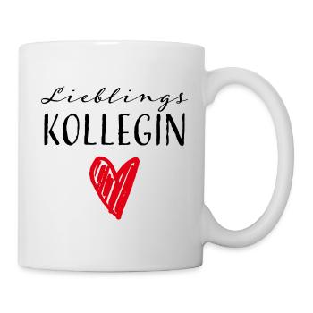 Lieblingskollegin Kollegin Abschiedsgeschenk Tasse - Tasse - Weiß - Rechts