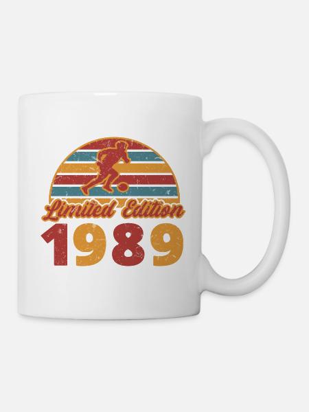 Fußball Fußballer Sport Geburtstag 1989 - Tasse - Weiß