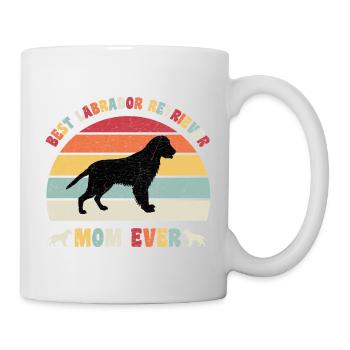 Meilleur Labrador Retriever Maman jamais amoureux des chiens rétro - Mug blanc - blanc - Droite